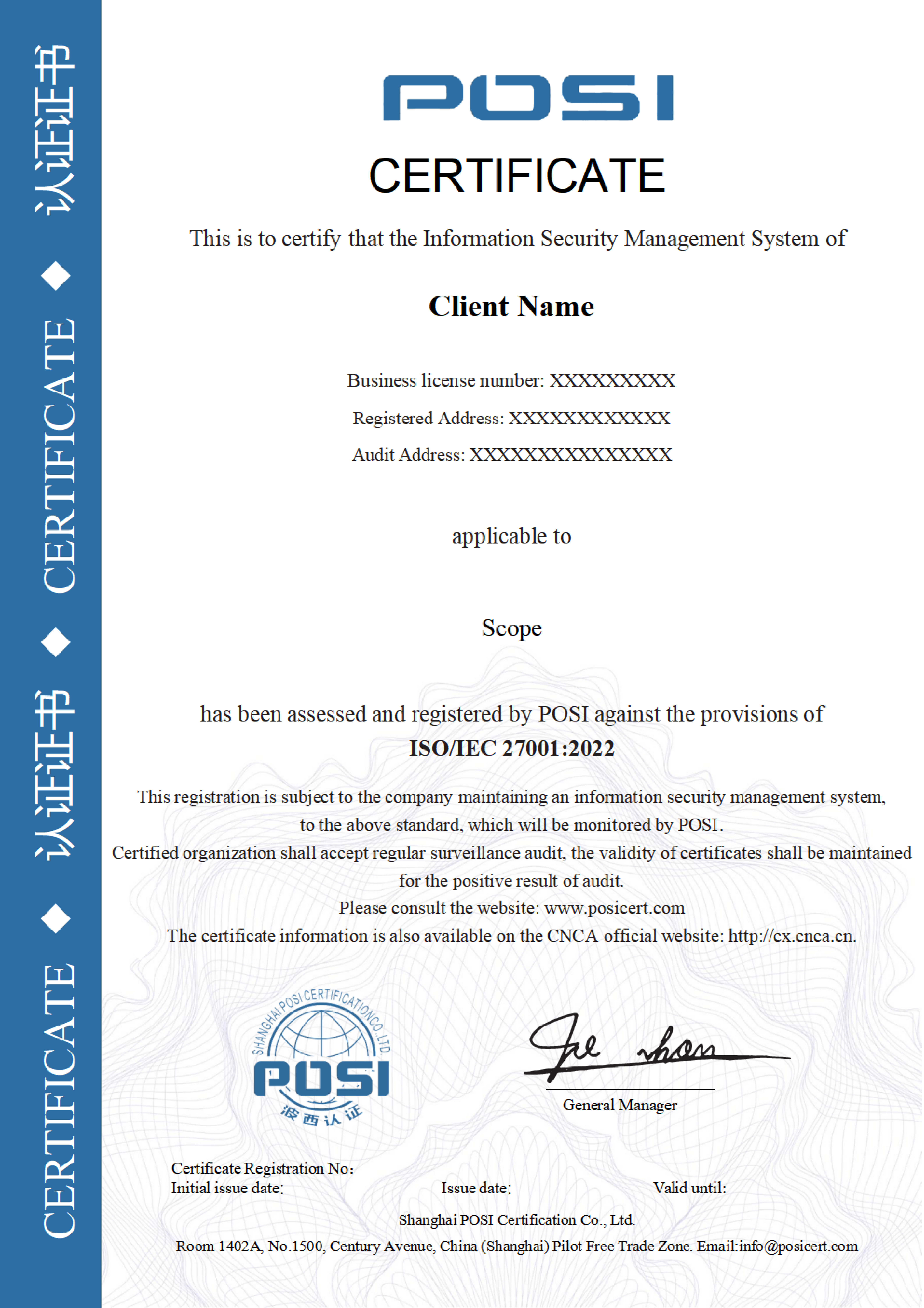ISMS Certificate Sample-2022