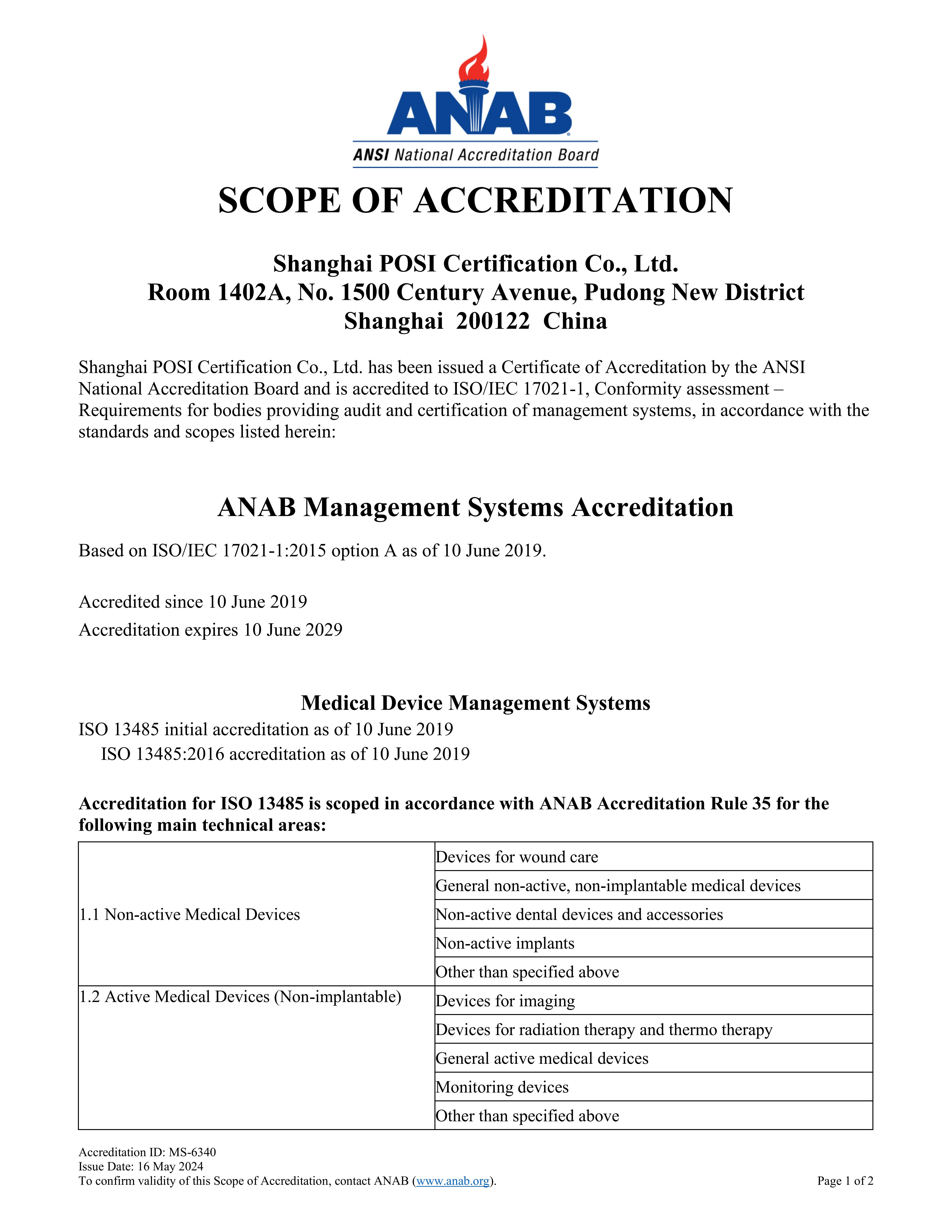 ANAB认可证书附件1
